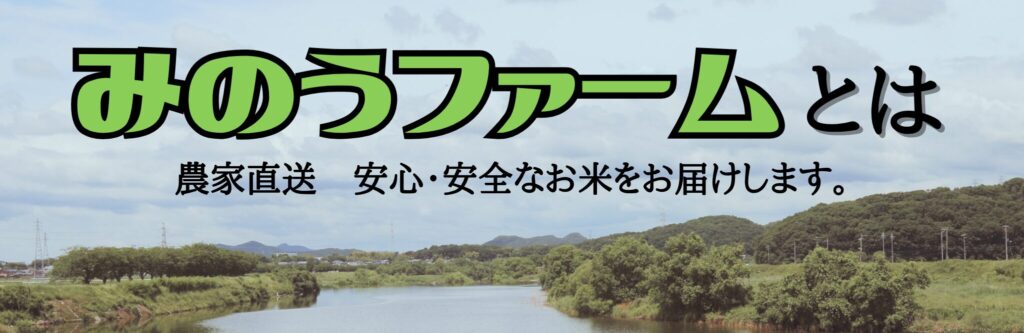 みのうファームとは 無農薬・無肥料 自然栽培米 農家直送